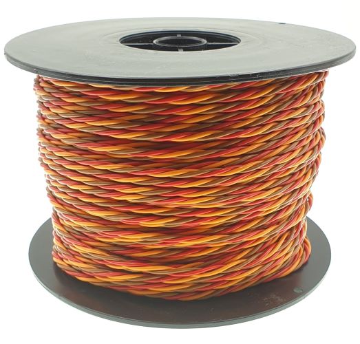 0.50 mm² Servokabel verseilt / PVC-Litze LiFY / braun-rot-orange - METERWARE