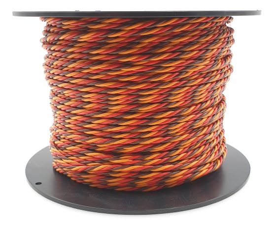 0.34 mm² Servokabel verseilt / PVC-Litze LiFY / braun-rot-orange - METERWARE